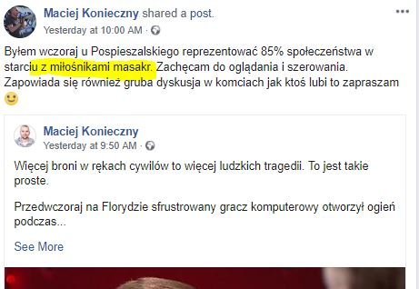 fot. profil Macieja Koniecznego
