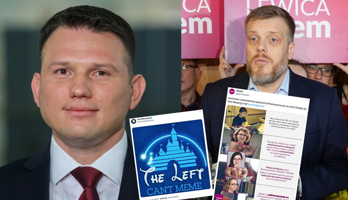 Konfederacja śmieszkuje z partii Razem, że lewica nie umie w memy