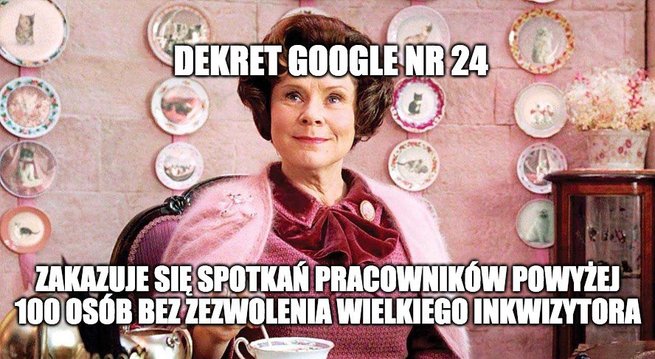 Taki mem ma krążyć wśród pracowników Google w odpowiedzi na działania firmy.