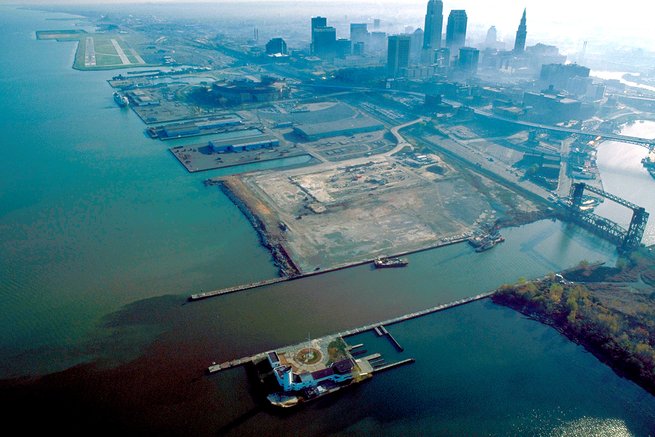 Jezioro Erie. Widok na Cleveland. Fot. Wikimedia Commons