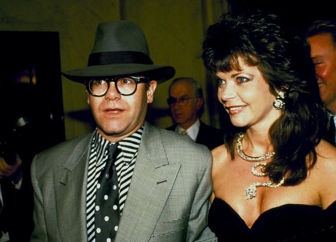 Elton John i Renate Blauel w 1987 roku / fot. East News