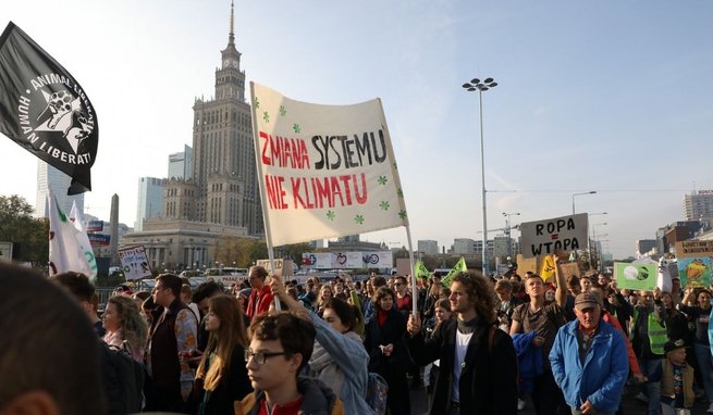 Marsz Klimatyczny w Warszawie, wrzesień 2019, fot. East News