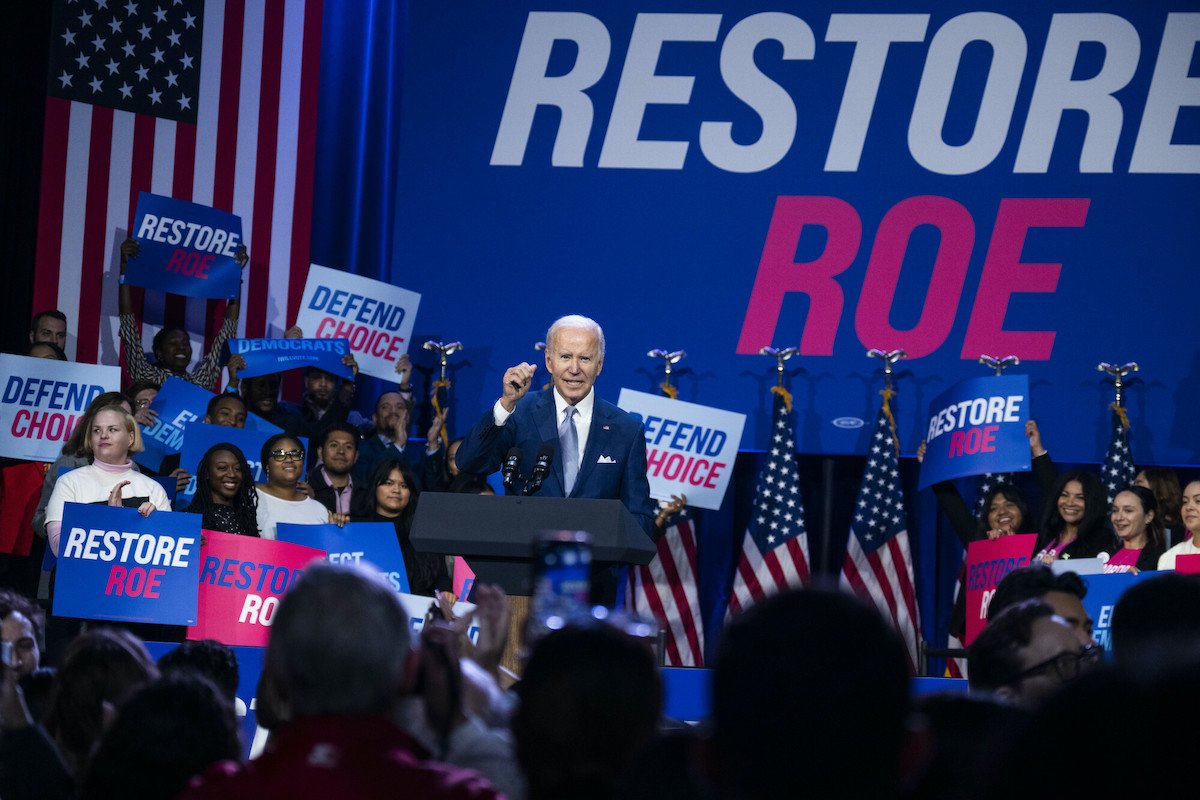 Joe Biden podczas konwencji wyborczej Demokratów, Waszyngton 18.10.2022, fot. AP/East News