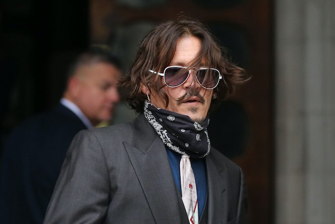Johnny Depp w sądzie w Londynie, lipiec 2020 / fot. East News