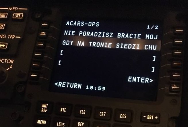 Śmieszki robione na komputerze pokładowym