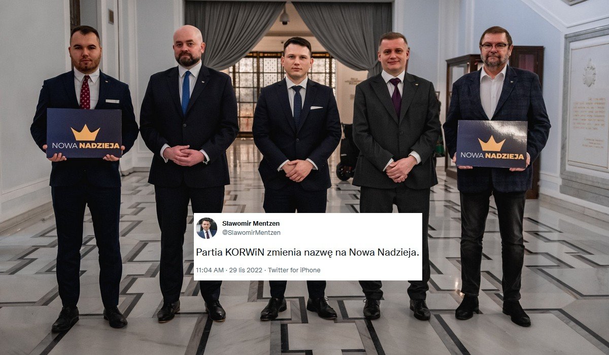 Partia KORWiN zmieniła nazwę, ale nie na MENTZEN tylko na Nowa Nadzieja ...
